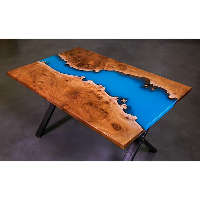 Resin cast store table