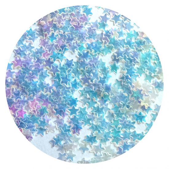 blue sky stars glitter iridescent