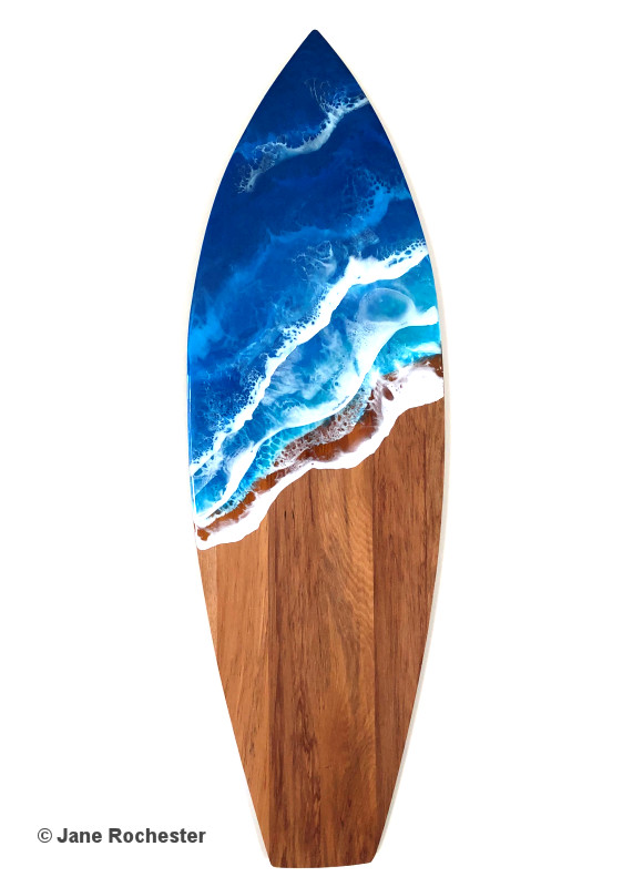 Jane Rochester Bubala Creations surfboard