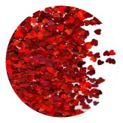 Red heart glitter RM0300 by Resin and More