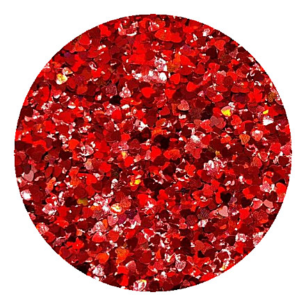 Red heart glitter RM0300 by Resin and More