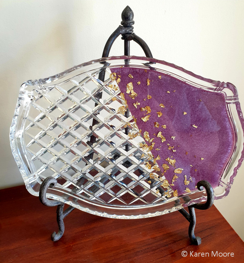 Karen Moore resin art - tray