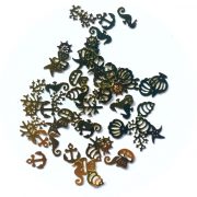 golden sea life metal glitter RMMC211