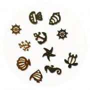 golden sea life metal glitter RMMC211