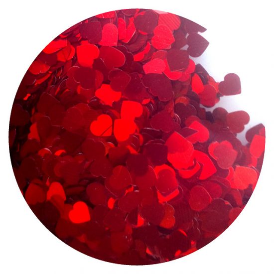 red heart 4 glitter