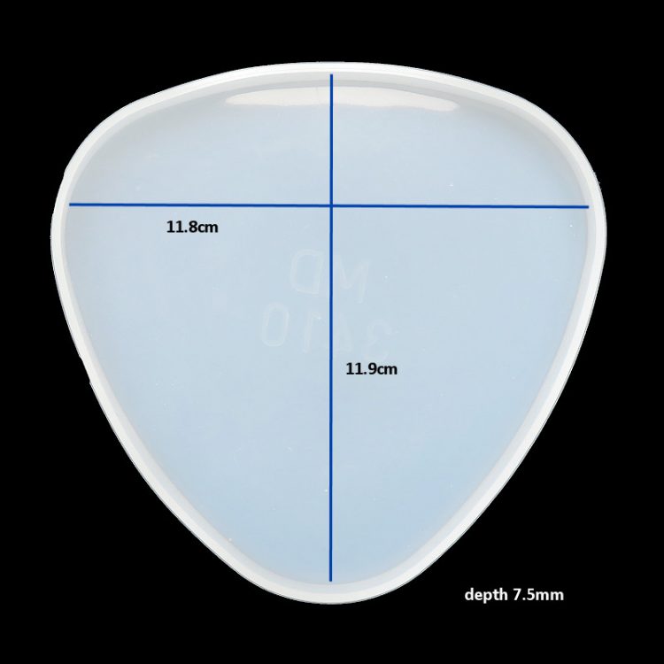 Rounded triangle coaster mould