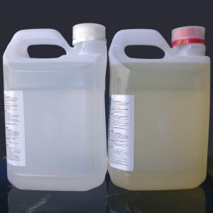 Yellow hardener and clear resin
