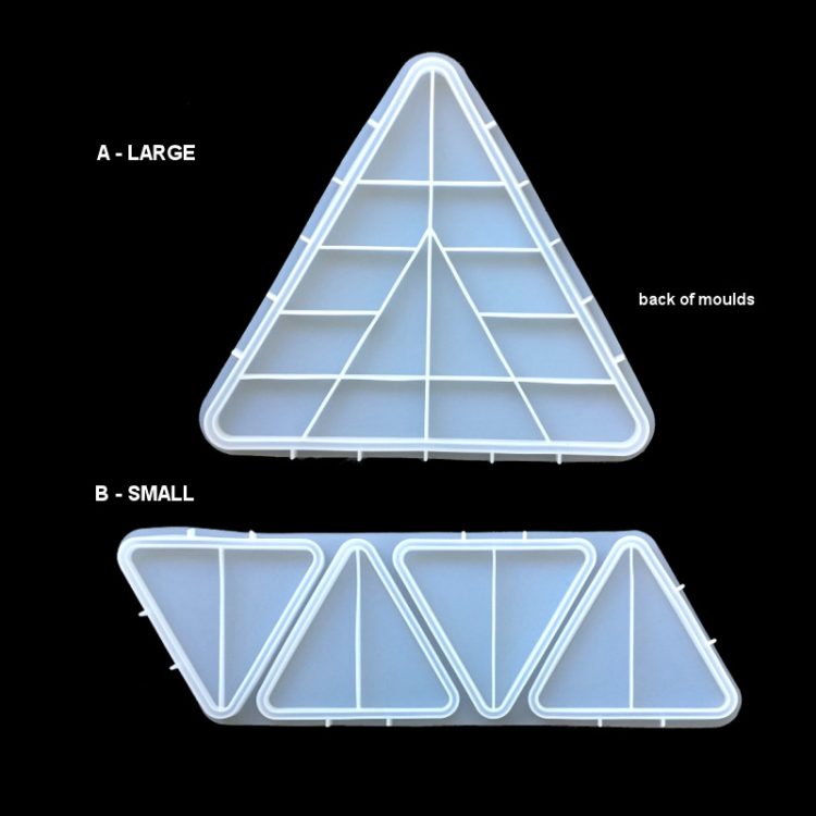 Bottom of Tray moulds - Triangular - big and small | Resin and More