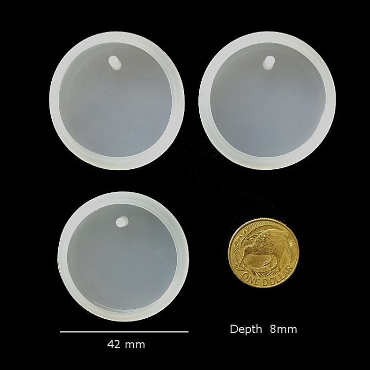 Round Key ring tag or jewellery pendant silicone mould