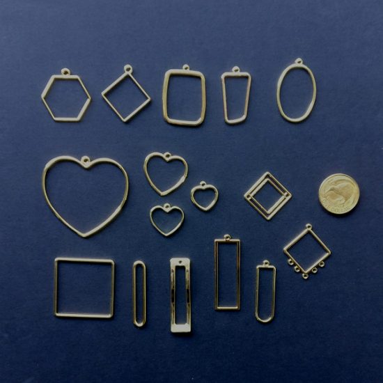 Bezel frames for pendant jewellery