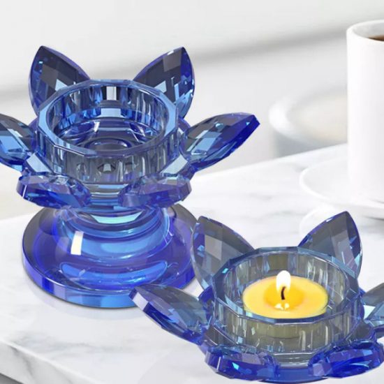 Lotus flower candle holder