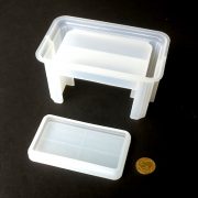 Rectangular coaster with holder