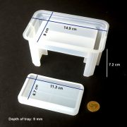 Rectangular coaster with holder
