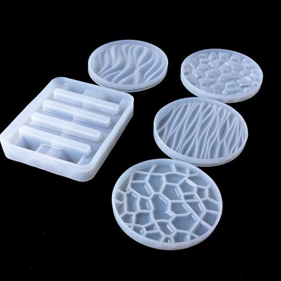 Patterened round coaster moulds - Resin and More