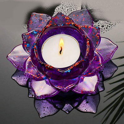 Lotus flower tealight candle mould