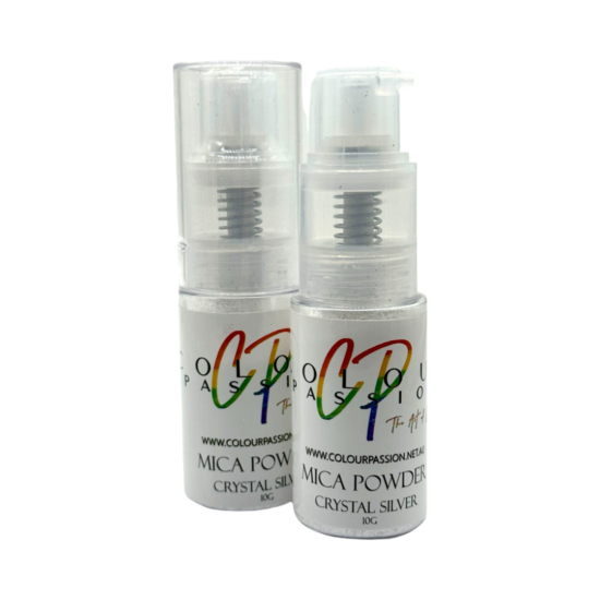 crystal silver sparkle puffer